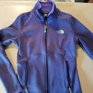 purple North Face jacket